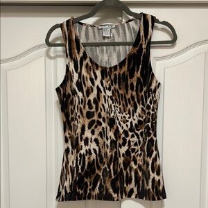 Alberto Malai Leopard Print scoop neck tank top - Medium